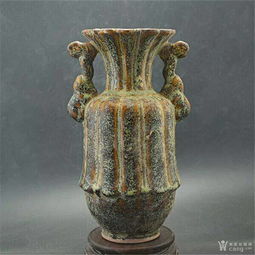 越窯茶葉墨花瓶 90年代工藝品中的藝術珍品
